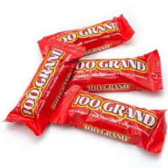 100 Grand 1/2/3/4 LB Original Fun Size Caramel & Crispy Rice & Milk Chocolate Bulk Packaging - Great for Schools, Offices, Home & More!