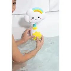 Baby Bath Toy Shower Head, Manual Bathtub Shower Sprayer for Toddlers, Interactive Cloud Design Baby Bath Toy
