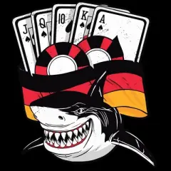 Junior's Design By Humans Shark Poker Player, Are You Ready By rasok T-Shirt