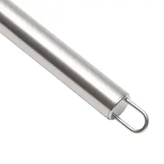 Unique Bargains 12" 6-Wire Whisk Hand Wash Stainless Steel Silicone Silver Tone Green