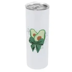 Elanze Designs 20 Ounce Stainless Steel On the Go Travel Tumbler With Push Top Lid, Avocado