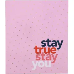 Paper Junkie 2-Pack 3-Ring Binders 1 inch Ring Pink Daily Planner Document Portfolio Organizer Gold Foil