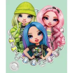 Girl's Rainbow High Chain Circle Characters T-Shirt