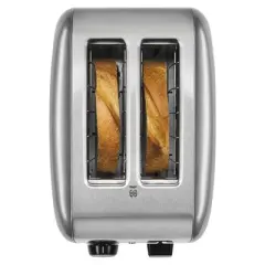 KitchenAid 2-Slice Toaster with Manual Lift Lever - KMT2115: Silver, Cool Touch, Bagel & Bread Toaster, Crumb Tray