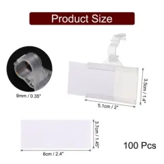 Unique Bargains Wire Shelf Label Holder with Label Papers for Baskets