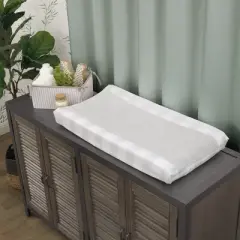 NoJo Rustic Farmhouse Super Soft Gray and White Buffalo Check Changing Pad Cover