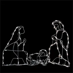 Northlight 25.5" Holy Family Nativity Scene Lighted Outdoor Christmas Decor