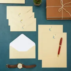 Paper Junkie 48-Sheet Elegant Peacock Stationery Paper with Envelopes Set, 10.25" x 7.25"