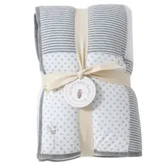 Burt's Bees Baby&reg; Organic Reversible Quilt - Dottie Bee - Heather Gray