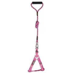 Dog Helios 'Surfside' Adjustable Dog Harness and Leash Pink