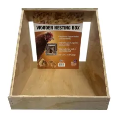 Farm Innovators Single Compartment Versatile Hand Crafted Fully Assembled Wood Nesting Box Coop Ideal for Chicken, Ducks, and Birds, 3 Pack, Brown