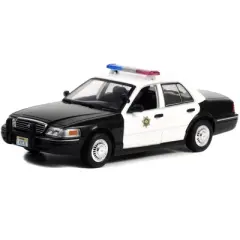 1998 Ford Crown Victoria Police Interceptor Black and White Reno 911 (2003-2009)" TV Series 1/24 Diecast Model Car by Greenlight