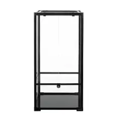 REPTIZOO Reptile Glass Terrarium Tank Double Hinge Door with Screen Ventilation Reptile Terrarium 18" x 18" x 36"(Knock-Down)