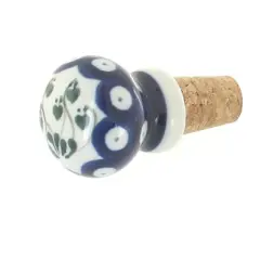 Blue Rose Polish Pottery 830 Ceramika Artystyczna Wine Cork