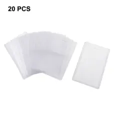 Unique Bargains B1 Clear Plastic Housing Work Vertical Name Tag Holders 20 Pcs