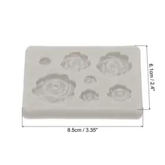 Unique Bargains Silicone Clay Template Fondant Template for Crafts Air Dry DIY Cake