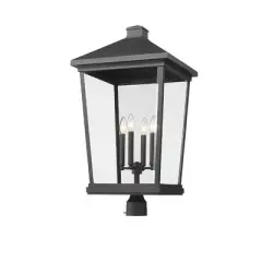 Z-Lite Beacon 4 - Light Post Light in  Black