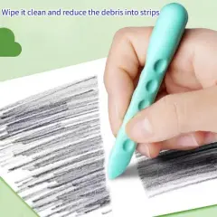 HTUTWOO 5 Pcs Pen-Shaped Eraser, Grip Cute Erasers, Erasers for Pencils, Art Eraser for Drawing, Office, School Supplies & Back to School