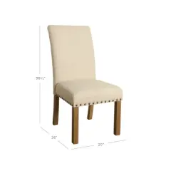Set of 2 Michele Dining Chair with Nailhead Trim - HomePop