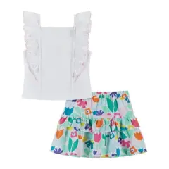 Andy & Evan  Toddler  Floral Print Skirt Set.