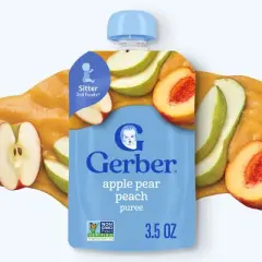 Gerber Baby Food Pouch - Apple Pear Peach - 3.5oz