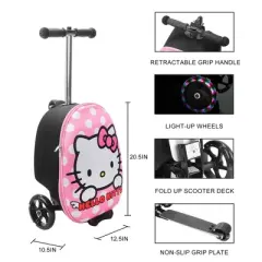 Hello Kitty Kids' 2-in-1 Suitcase (18") and Scooter Combination