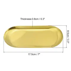 Unique Bargains Candle Dessert Cosmetics Decorative Serving Trays 7 x 3.3 Inch