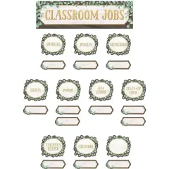 Teacher Created Resources Eucalyptus Classroom Jobs Mini Bulletin Board Set 49 Pieces (TCR8453)