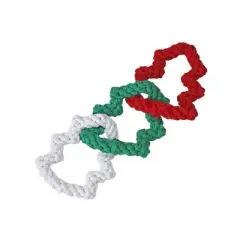 Midlee Interlocking Christmas Tree Rope Dog Toy