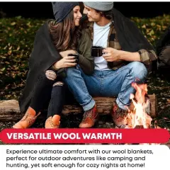 Large Emergency Wool Blanket &ndash; Fire-Resistant
