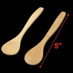 Unique Bargains Household Kitchen Porridge Soup Sugar Salt Wooden Spoon 6 Pcs