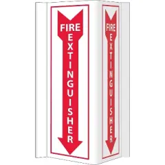 National Marker Notice Sign; Visi Fire Extinguisher 16X8.75 PVC Plastic VS42W