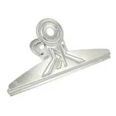 Unique Bargains Smooth Surface Spring-Loaded Design Steel Production File Ticket Organizer Clamp Clips 7.9 Inch