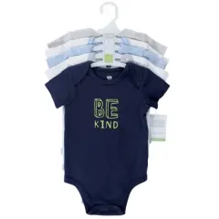 Hudson Baby Infant Boy Cotton Bodysuits, Be Kind Boy