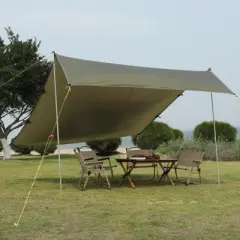 Beach Tent, Sun Shelter with Sand Pegs, Stability Poles, Beach Umbrella with Portable Carry Bag