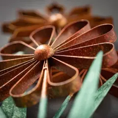 24.25"H Sullivans Color-Bursting Flower Stakes Set of 3, Multicolored