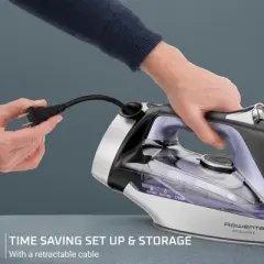 Rowenta Excellence Steam Iron, 1750W, Powerful Steam, 
Purple Caprice Metal