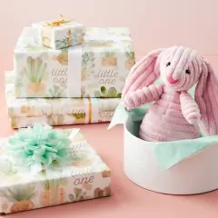 Little One Plants Baby Wrapping Paper - Spritz&trade;: Floral Botanical Gift Wrap for Baby Shower, Multicolor Earth Tones