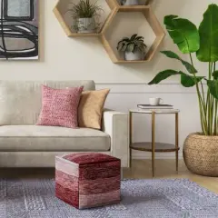 Fleetwood Round Marble and Wood Side Table White/Natural - WyndenHall