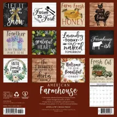 Willow Creek Press 2026 American Farmhouse Wall Calendar