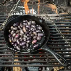 Petromax Cast Iron Fire Skillet for Kitchen or Camping, Pre-Seasoned Cookware for Campfire or Home Oven and Stove, Conducts Heat Evenly, Long Handle