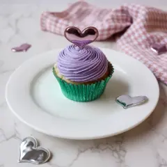 O'Creme Colored Heart Cake Toppers, Pack of 45