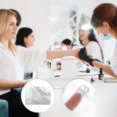 Unique Bargains Women's Durable Nail Art Tools Nail Polish Remover Foil Silver Tone 100pcs