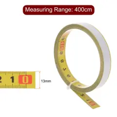 Unique Bargains Steel Right to Left Read Sticky Metric Tape Measure Yellow