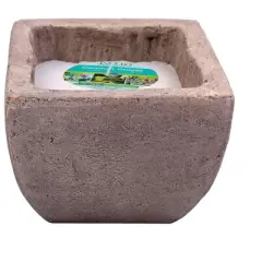 Patio Essentials Stone Citronella Candle with Holder For Mosquitoes/Other Flying Insects 6 oz (Case of 6)