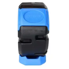 FCMP Outdoor RC2000WB-BLU 19-Gal Plastic Single Chamber Half Size Rolling Composter Outdoor Rotating Garden Compost Bin, Black/Blue (2 Pack)