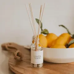 Sweet Water Decor Coastal Lemon Clear Reed Diffuser - 3.5oz
