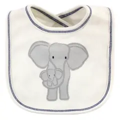Touched by Nature Baby Organic Cotton Bibs 5pk, Elephant, One Size