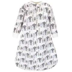 Hudson Baby Infant Boy Premium Quilted Long Sleeve Sleeping Bag and Wearable Blanket, Royal Safari