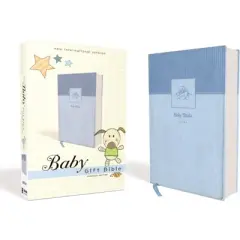 Niv, Baby Gift Bible, Holy Bible, Leathersoft, Blue, Red Letter, Comfort Print - by  Zondervan (Leather Bound)
